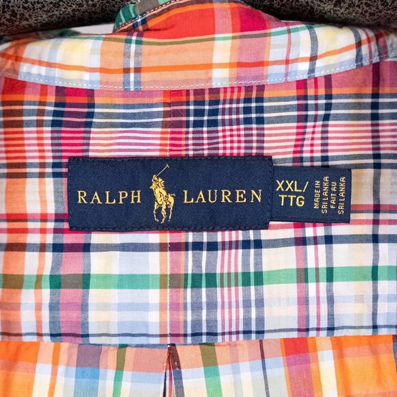 Ralph Lauren Men's Shirt SZ XXL 2XL Colorful Plaid Preppy Classic Summer Coastal - Picture 6 of 6